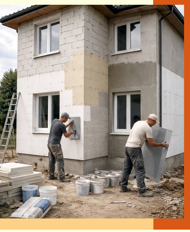 Утепление дома из газобетона в Электростали от 4255 руб./м² — заказать у ТепломастерЭлк